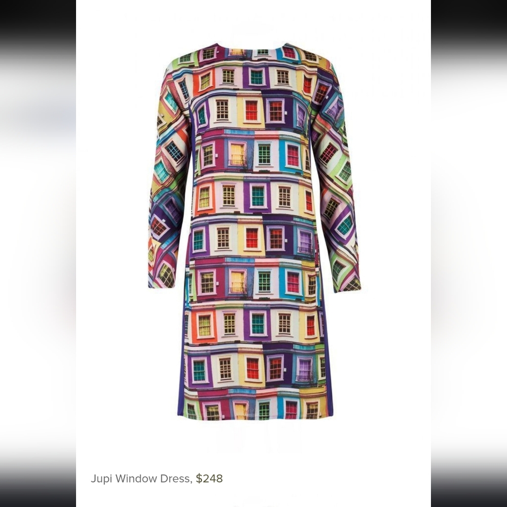 Ted Baker JUPI Colorful Window Print Women's Dress US Sz 4